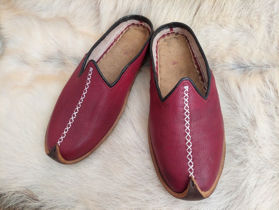 Cuero orgánico Zapatillas increíbles turcos Zapatillas Etsy España