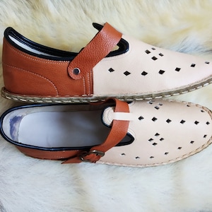 600 Years Old Turkish Shoes Medieval Leather Slip Ons Handmade Loafer Slippers Flats Moccasins Men Women Yemeni Vintage Pregnant Gift