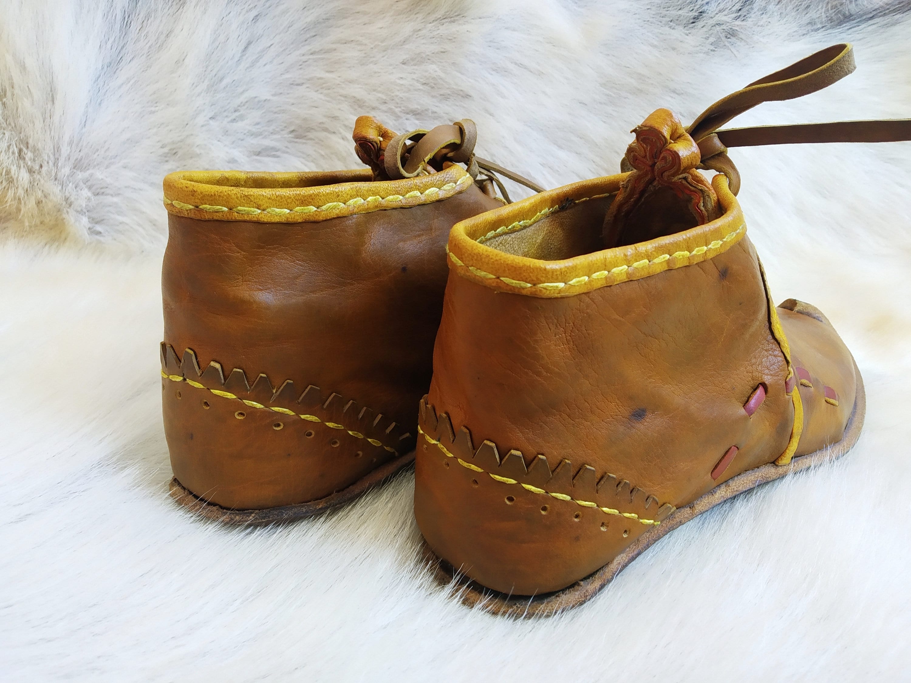 Ottoman Soltan Low Boots Yellow Medieval Turkish Leather Shoes Etsy