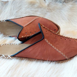 Soltan of Soltans Special Slippers Turkish Shoes Slip Ons Loafer Flats Moccasins Hand Dyed Leather Handmade Men&#39;s Yemeni Vintage