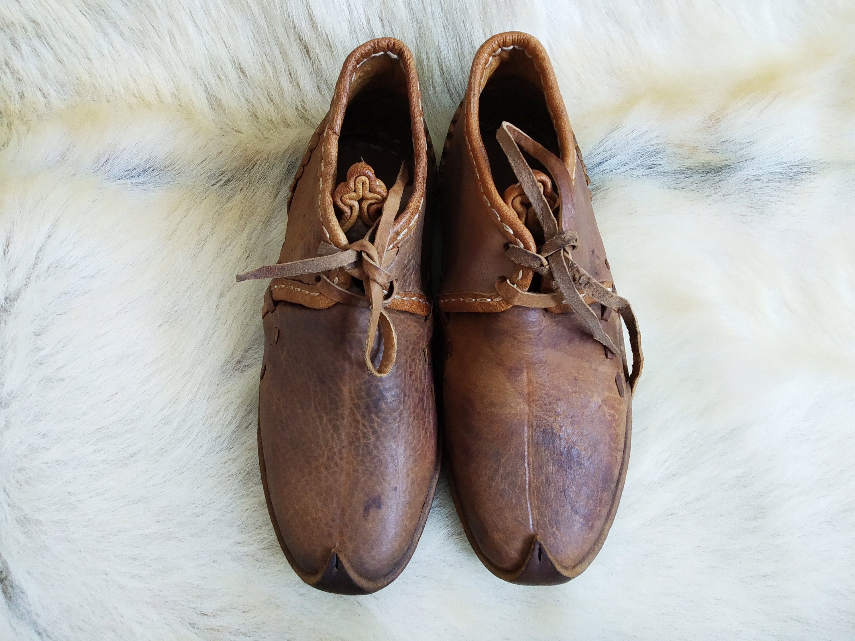 Reenact Medieval Leather Boots for Renaissance‎ Fair HEMA & LARP Shoes Women Men Medieval handmade leather shoes boots renaissance for sale  main image 2