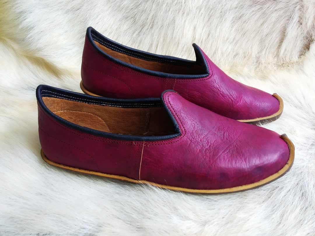 Ancient Age Hand Dyed Turkish Shoes Leather Slip Ons Handmade Loafer ...