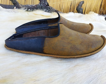 Natural Slippers Handmade Earthing Shoes Calf Leather Slip Ons Women Men Flats Summer Gifts for Her Him