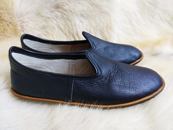 Bohemian Style Handmade Shoes Turkish Leather Slip Ons Medieval Slippers Loafer Flats Bohemian Moccasins Men's Women's Yemeni Christmas Gift