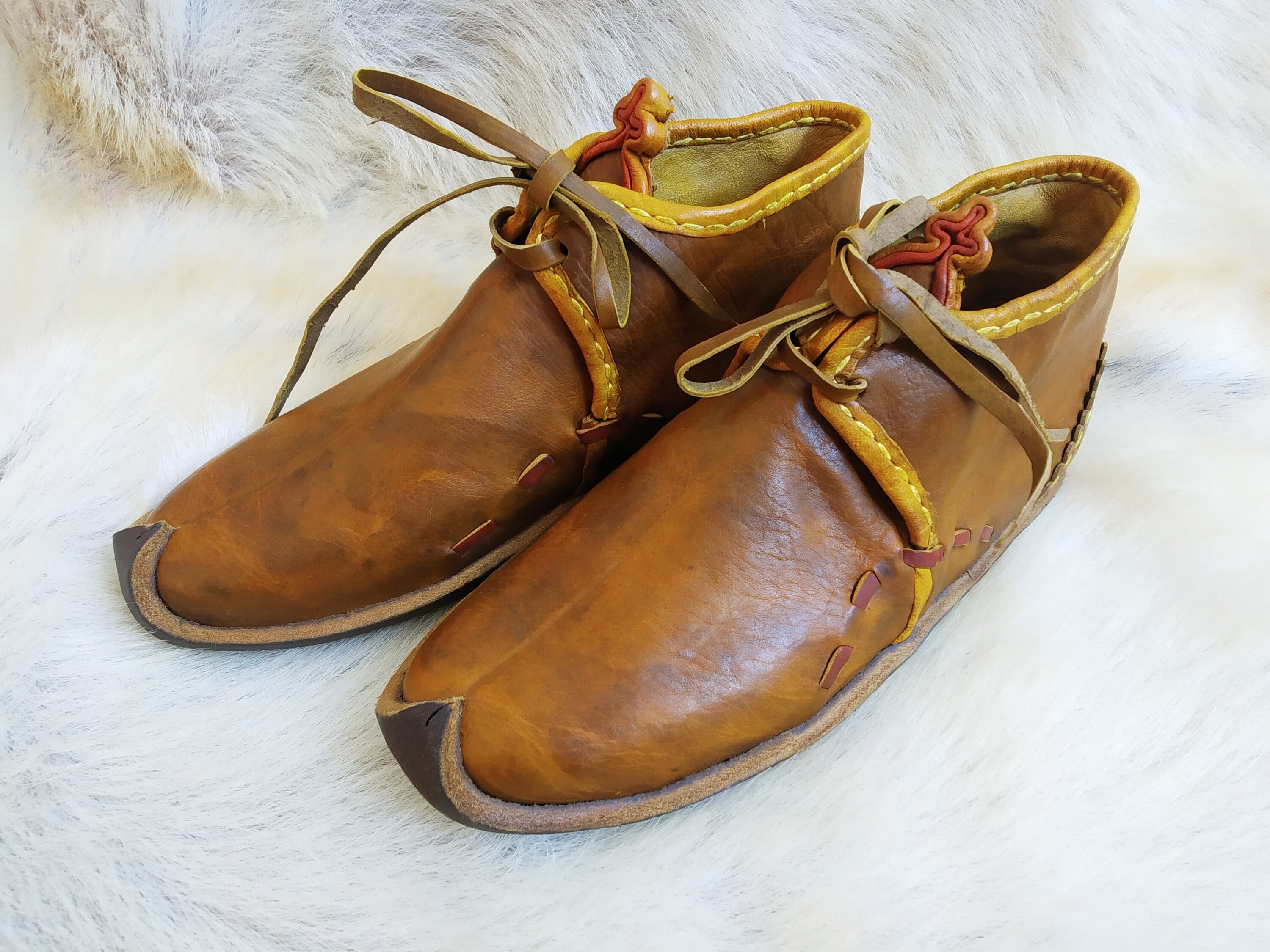 Ottoman Soltan Low Boots Yellow Medieval Turkish Leather Shoes Etsy