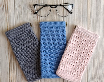 Stylish Crochet Eyeglass Case - Travel-Friendly Accessory for Glasses