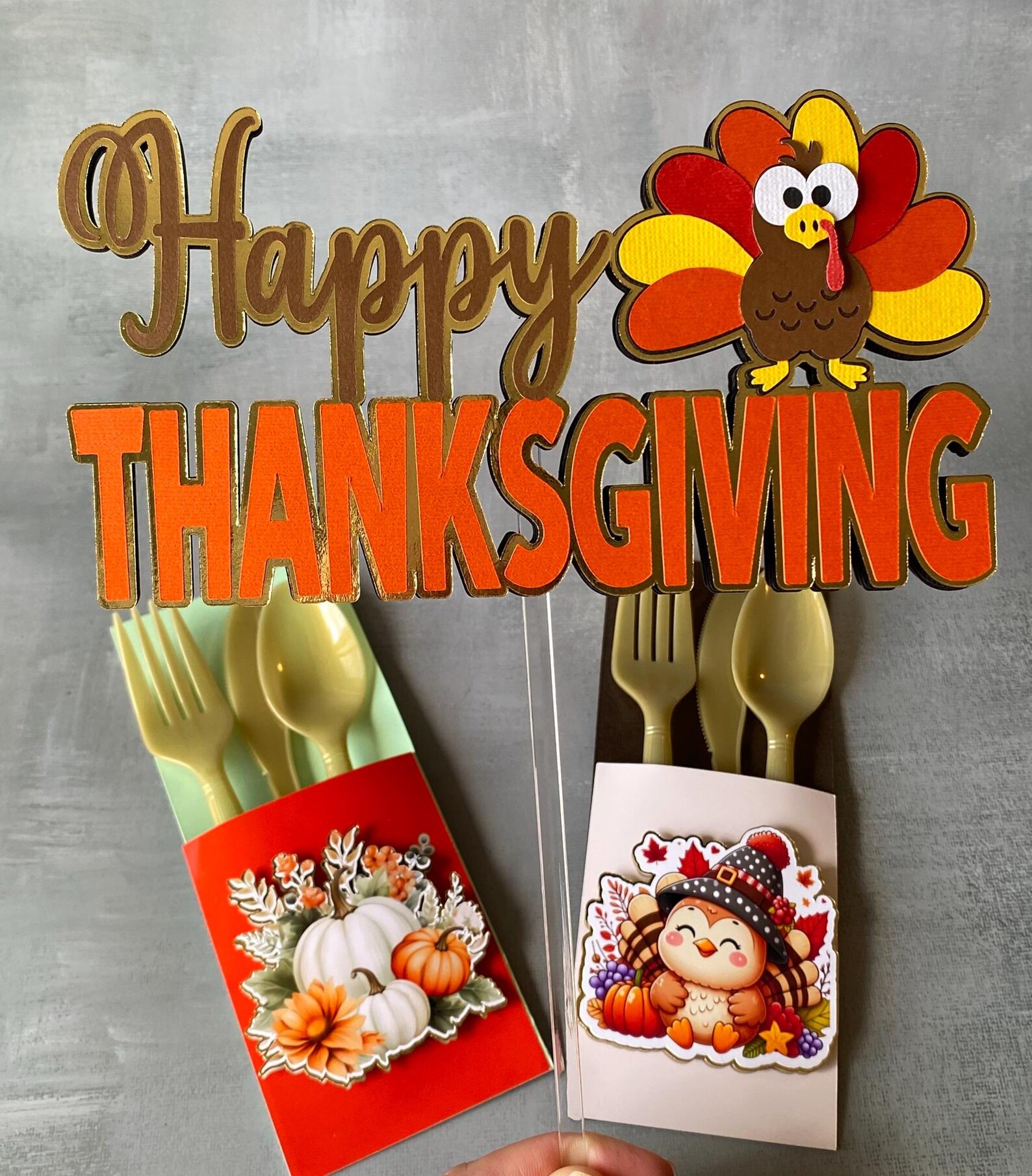 Happy Thanksgiving Cake Topper, Turkey Topper, Thanksgiving Topper ...
