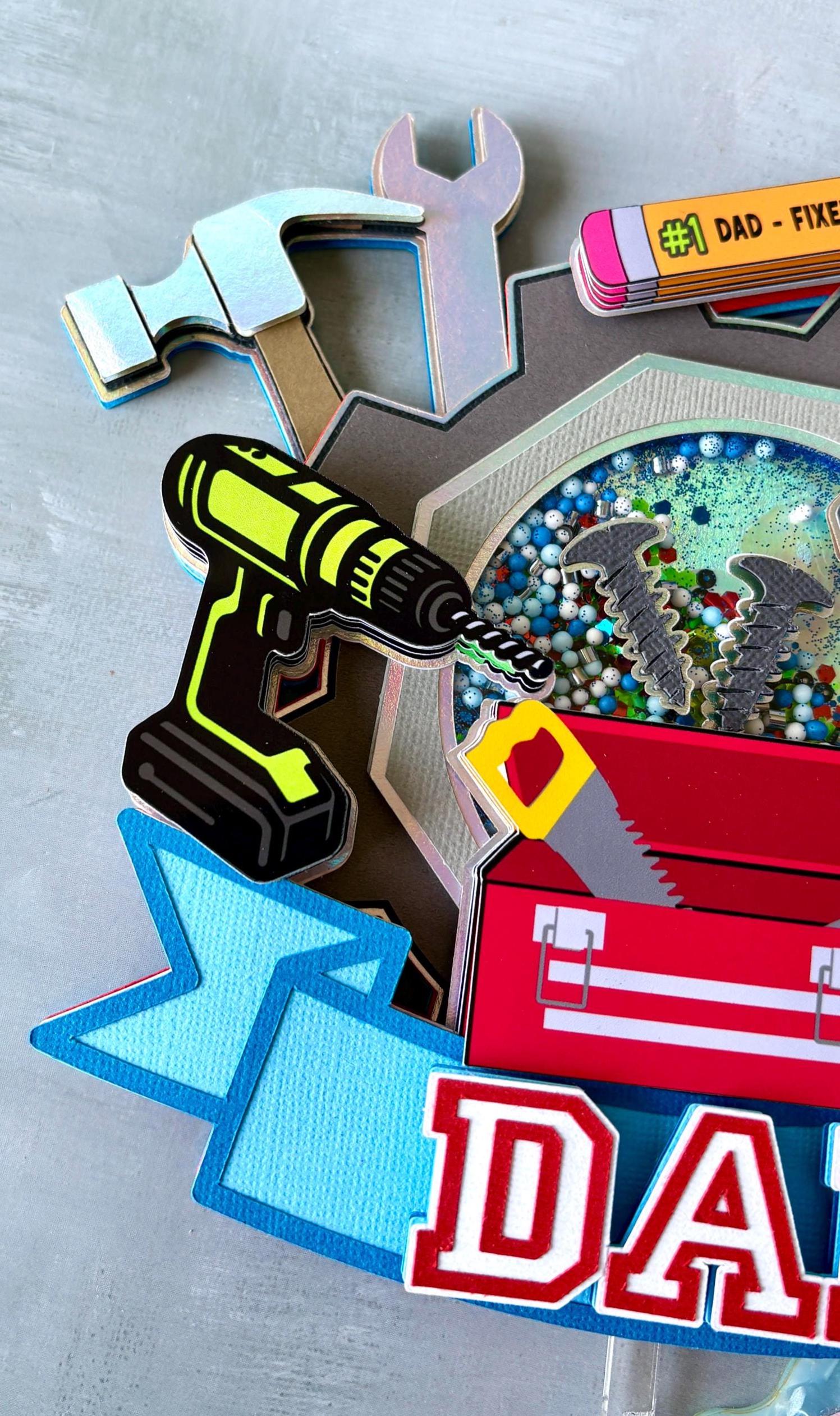 Father's Day Toolbox Cake Topper, Dad Fixer of All Things, Tools Cake ...