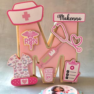 Letra 3D para enfermera, regalo para enfermeras, agradecimiento a enfermeras, regalo de graduación de enfermeras, regalo personalizado para enfermeras, decoración de escritorio para enfermeras, regalo para enfermeras, regalo de agradecimiento