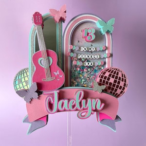 Swiftie Cake Topper, In My Teenage Era Party, In My Swiftie Era Decor, In My Birthday Era, Swiftie Birthday Theme, Cake Topper Shaker