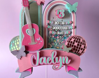 Personalized Swiftie Cake Topper: Birthday Party Shaker