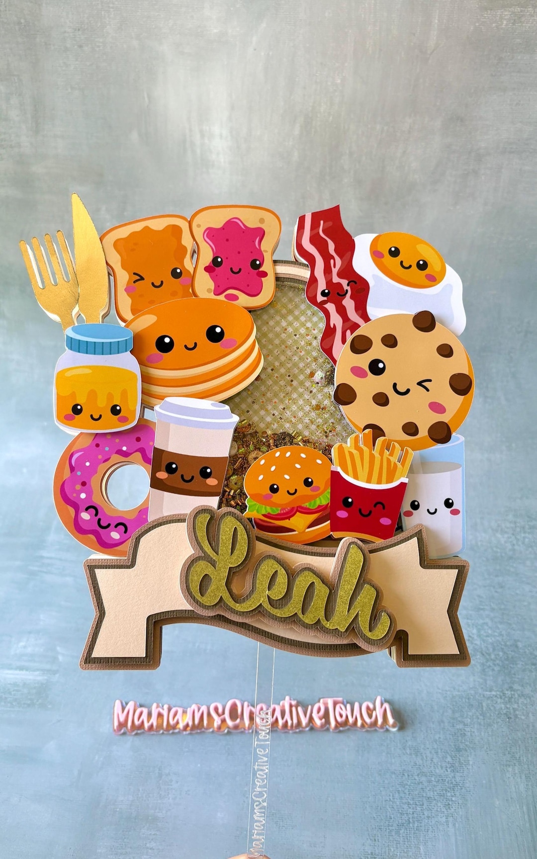 Food Case Topper Perfect Pairs Food Cake Topper Shaker, Foodie Theme Party, Kawaii Food ...
