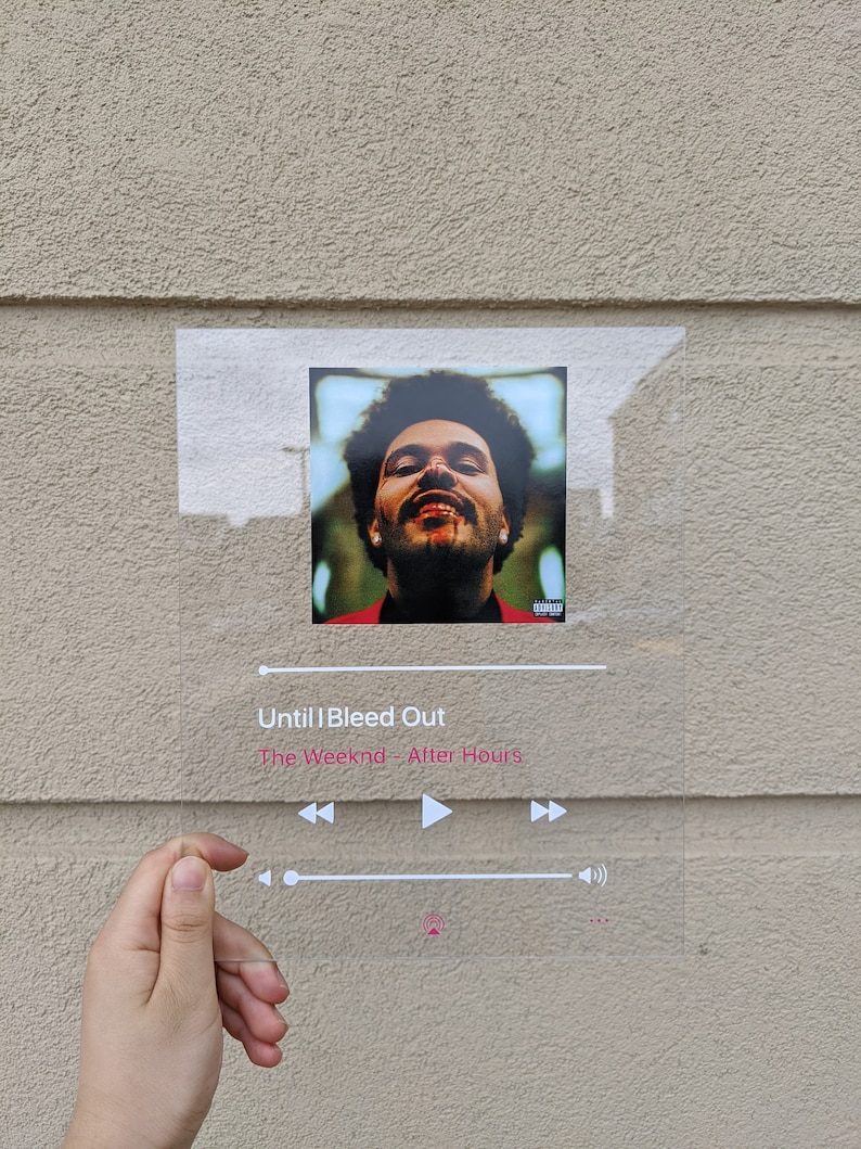 Spotify/Apple Music Clear Wall Art Etsy