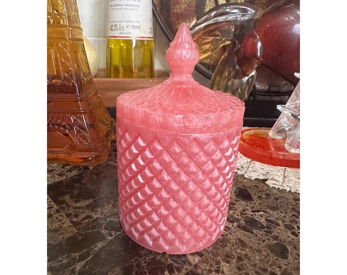 Handmade Round Resin Trinket Jar | Decorative Keepsake Box | Custom Color & Glitter Options
