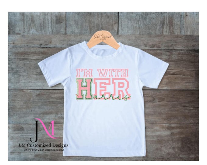 I'm with her Shirt, Kamala Harris T-shirt, Kamala Chucks Tshirt, Gift for Her, Political Tshirt, Chucks Shirt, Madam President