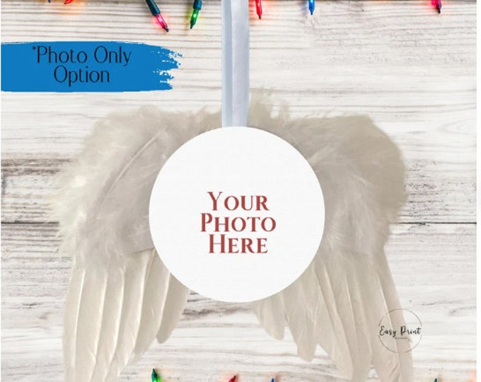 White Feather Angel Wings Sublimation Blanks Angel Wings Christmas Ornaments Handmade Custom Memorial Ornaments
