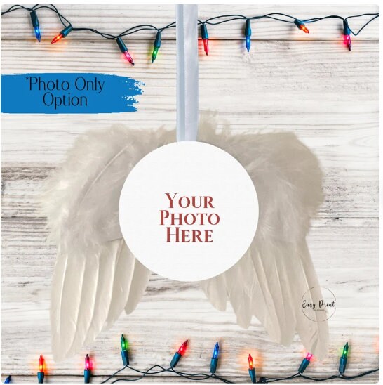 Sublimation Blank angel wing ornament with feather wing