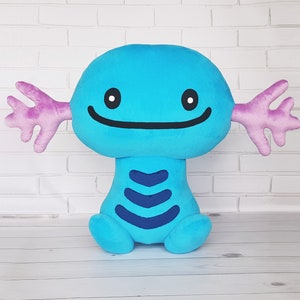 Custom plush toy Just like Wooper, 12&quot;(30cm) | 24&quot;(60cm), Toy made from drawing, commissioned plush, MADE TO ORDER,