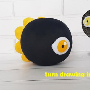 Custom plush toy  Just like  Dark Matter // 16cm // Toy made from drawing, funmade unofficial handmade to order, MADE TO ORDER