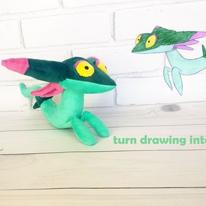 Custom plush toy inspired by Dreepy // 30 cm // Toy made from drawing, unofficial plush handmade to order, commissioned plush,