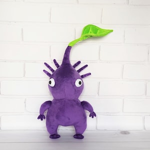 Custom plush toy inspired by Purple Pikmin , Toy made from drawing, commissioned plush, MADE TO ORDER