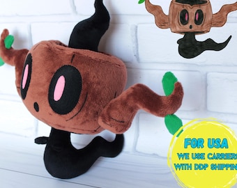Custom plush toy inspired by  Phantump, MADE TO ORDER, Toy made from drawing, commissioned plush