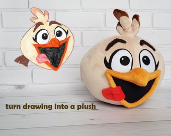 Custom Plush Toy Just Like Melody From Angry Birds 30cm Made