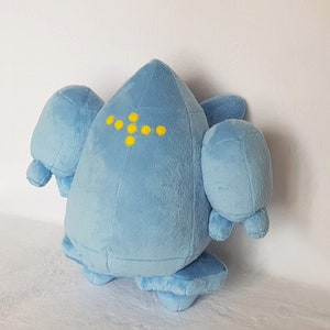 Custom plush toy inspired by  Regice, MADE TO ORDER, Toy made from drawing, commissioned plush