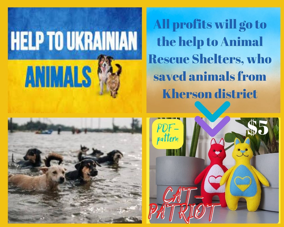 Help to Ukrainian Animals, Support Animal Rescue Shelters, Cat Felt ...