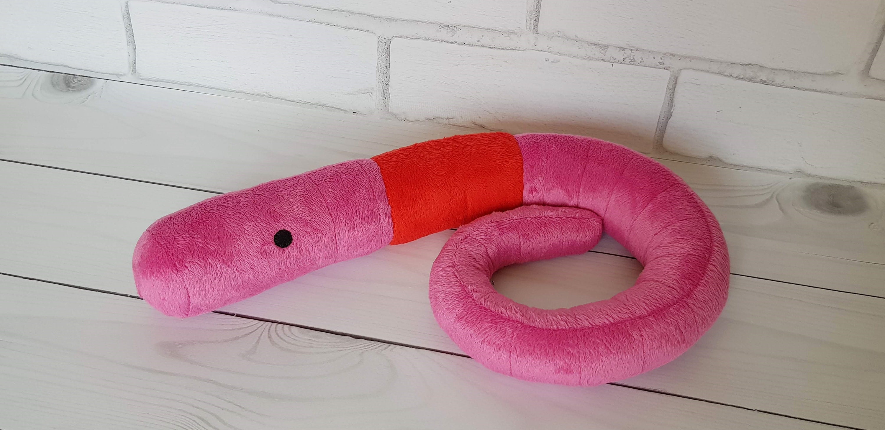 Custom plush toy Large Earthworm Toy made from drawing Etsy