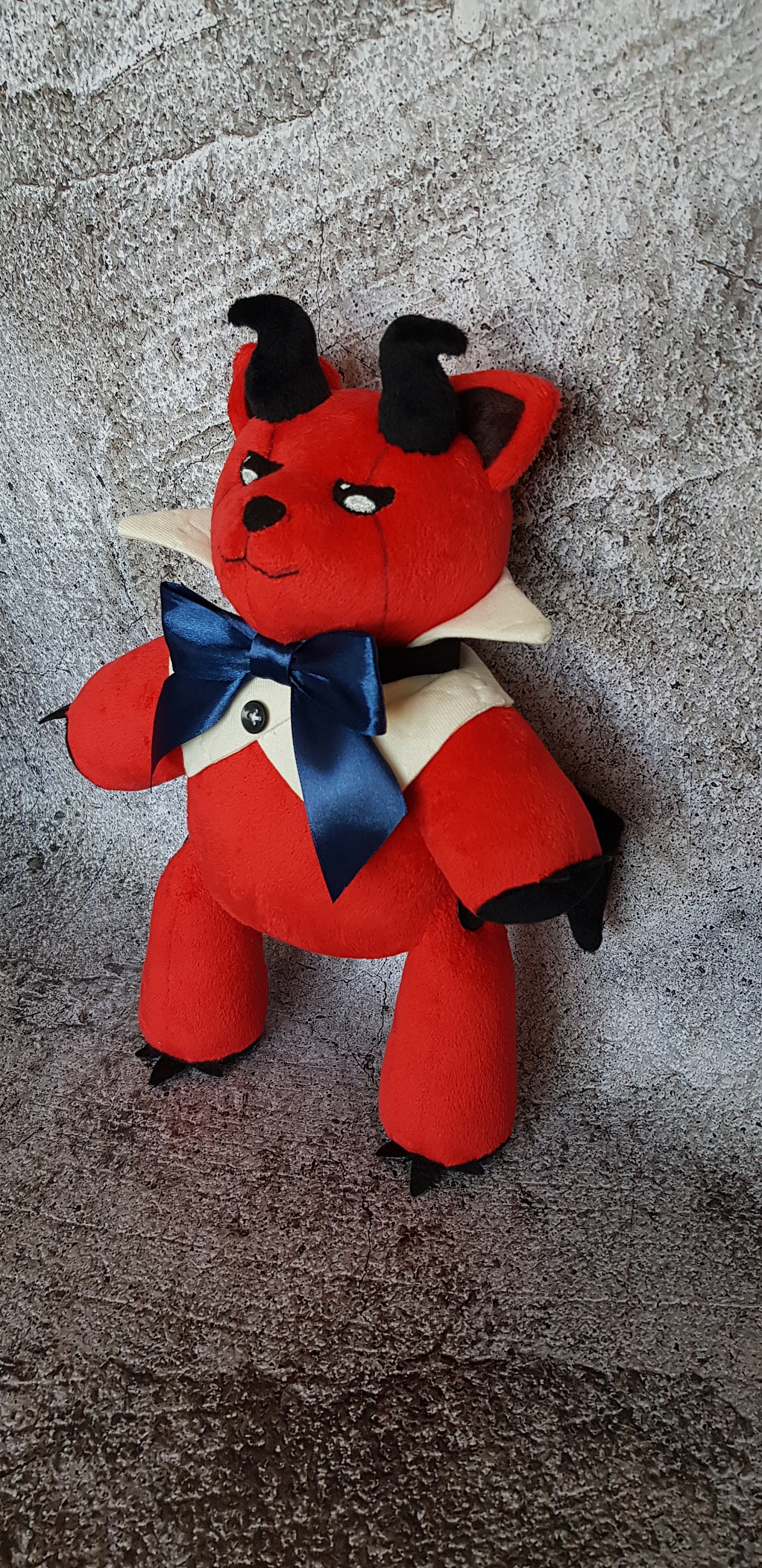 Devil Cat Plushie inspired by Devil Cat from Obey me Toy made | Etsy