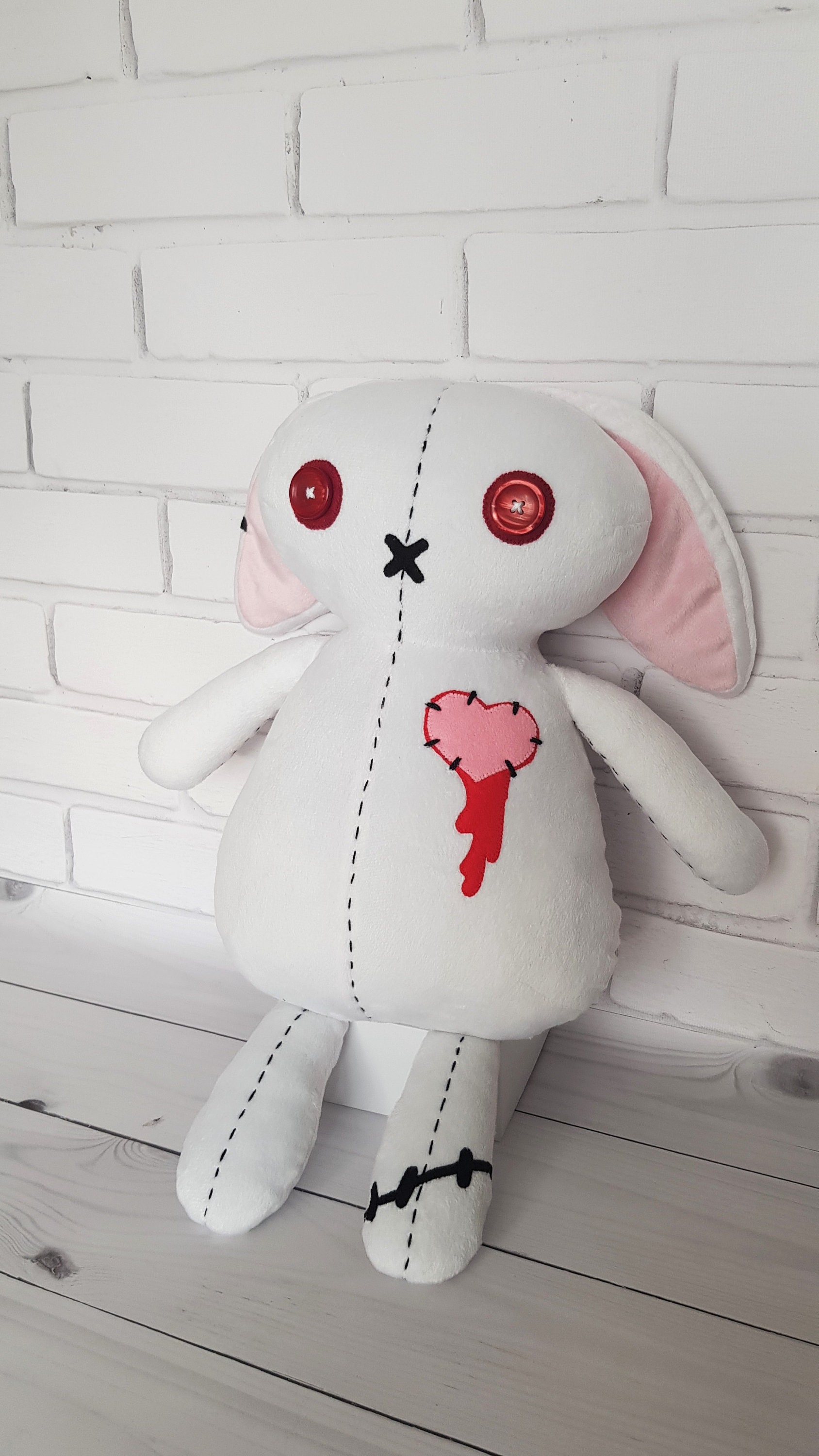 Custom Plush Toy Just Like Zombie Rabbit, Plush 40cm Tall, Dead White ...