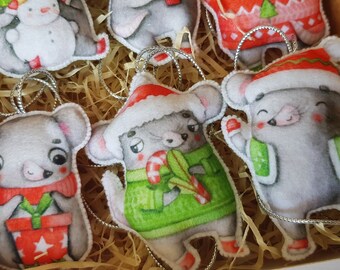 handgemaakt vakantiedecor, set van 6 inch - België