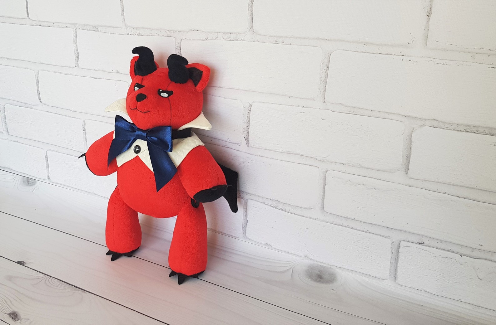Devil Cat Plushie inspired by Devil Cat from Obey me Toy made | Etsy