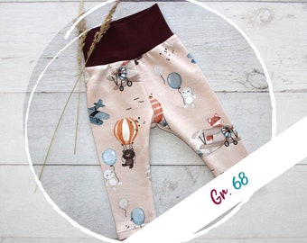 Leggings "fliegende Tiere" | Babyhose Mädchen | Jersey Hose mit Tieren | Baby Leggins aprikot | Leggings Mädchen