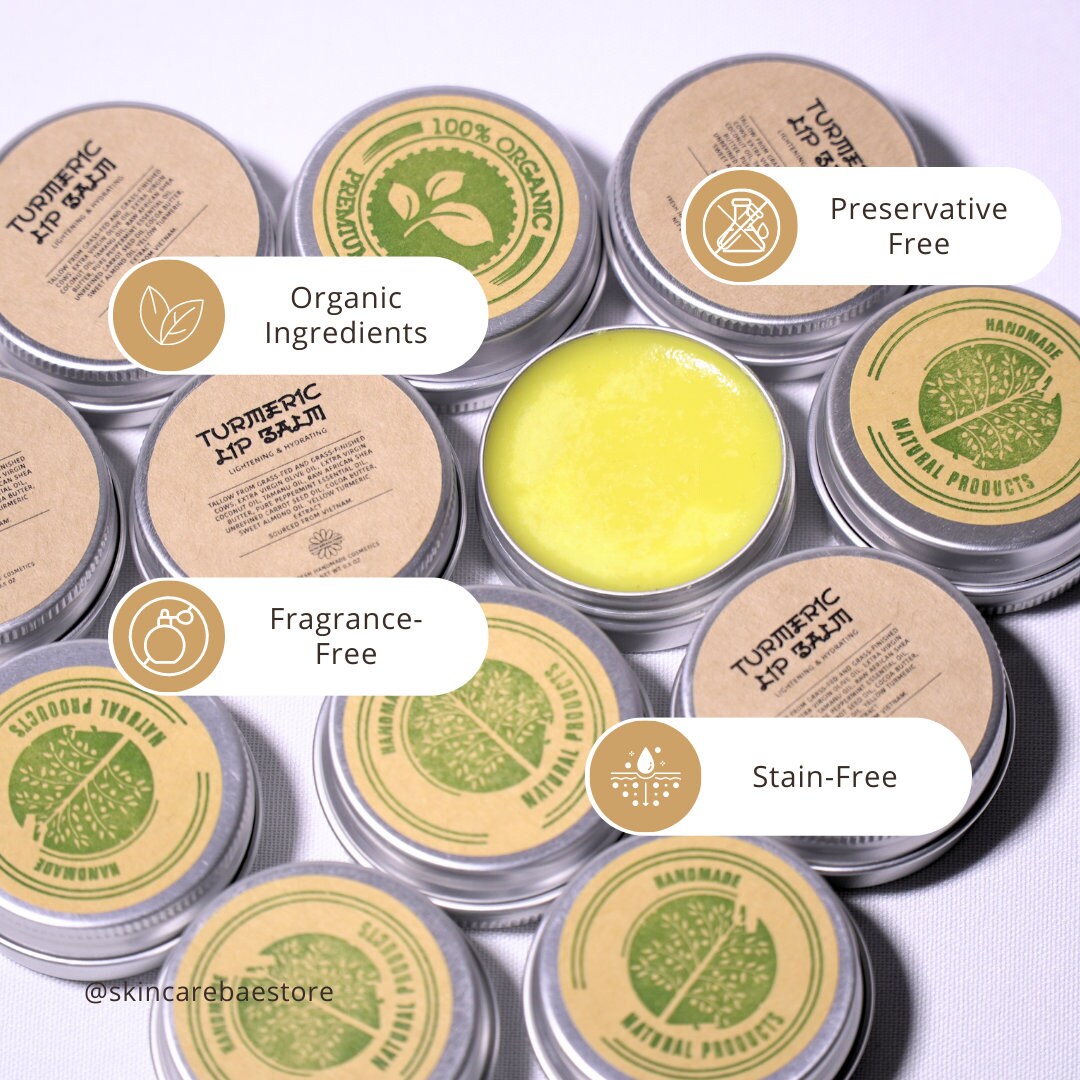 Turmeric Lip Balm Turmeric Restore Natural Lip Balm Etsy Singapore