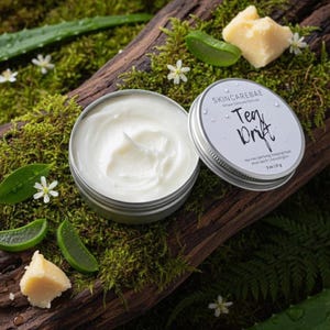 Tea Drift | Tea Tree Clarifying Sleeping Mask | Nighttime Tallow Moisturizer for Blemish-Prone Skin | Artisan Skincare | 2oz Tin