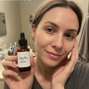 Golden Dew | Botanical Glow Face Serum | Brightening Sea Buckthorn & Coffee Oil Infusion | Artisan Skincare | 1oz Dropper Bottle image 11