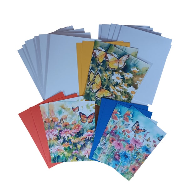 Floral Garden Butterfly Card Making Kit Adults Seniors DIY Card Kit Beginner Crafs Kit Paper Crafting Card Making Supplies Greeting Card Kit