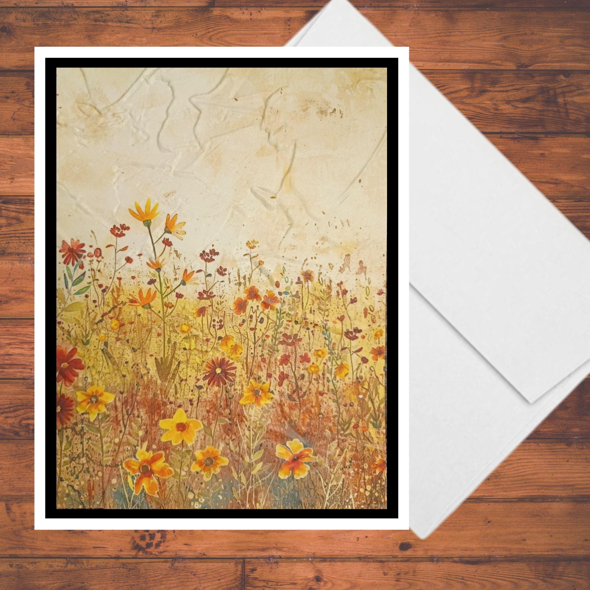 Embossed Autumn Wildflower Card Kit: DIY Blank Greeting Cards With ...