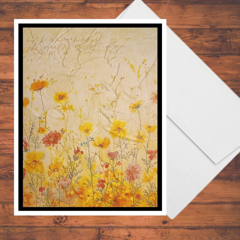 Embossed Autumn Wildflower Card Kit: DIY Blank Greeting Cards With ...