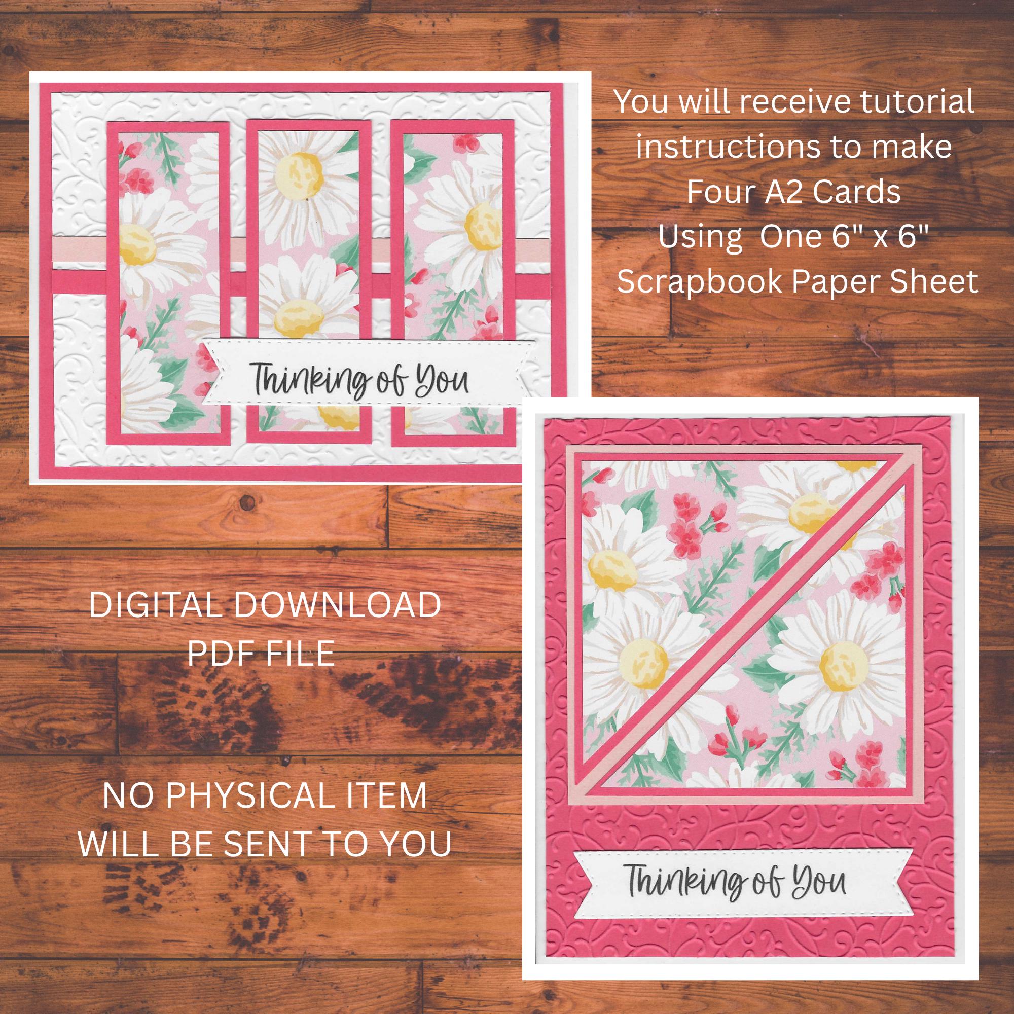 One Sheet Wonder Card Tutorial: Make 4 Handmade Cards (digital Download ...