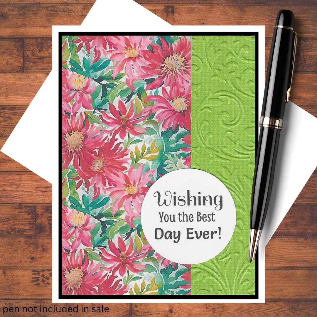 Floral Embossed Handmade DIY Card Kit: Set of 6 With Envelopes - Etsy