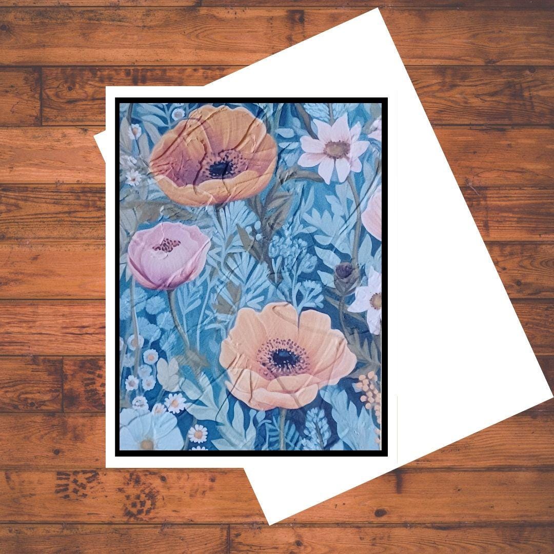 Embossed Wildflower Card Kit: A2 DIY Blank Greeting Cards With ...