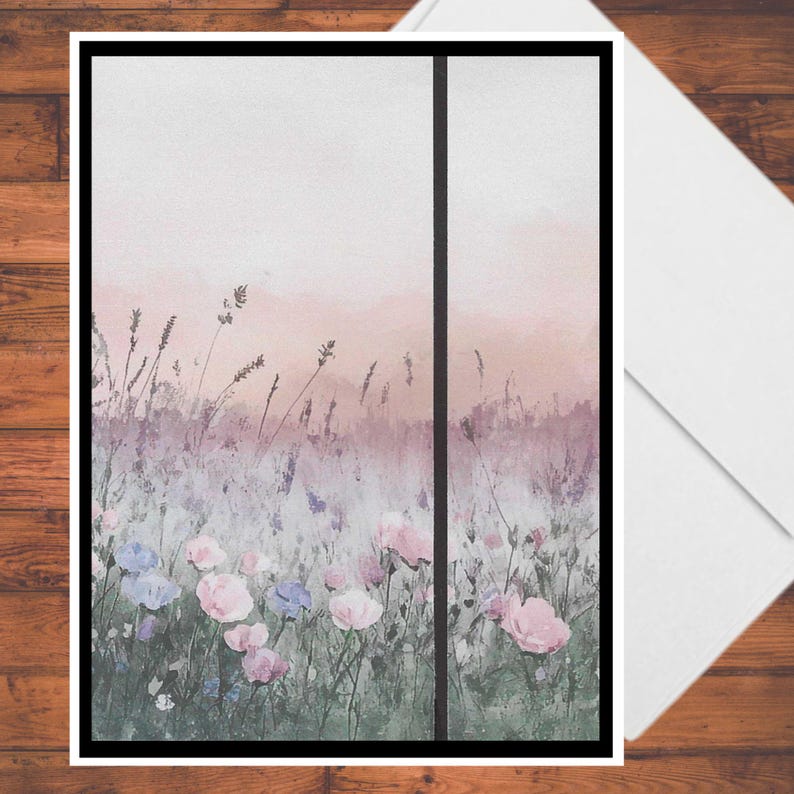 Watercolor Foral Sympathy Thinking of You DIY Handmade Card Kit (set of ...