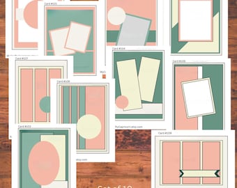 Handmade A2 Card Template Sketches with Measurements (Digital File)