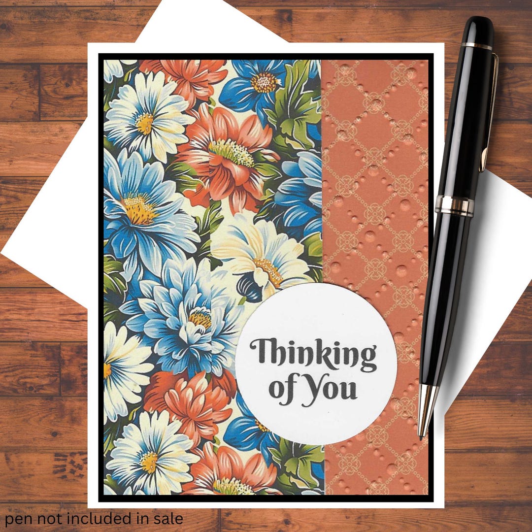Floral Embossed Handmade DIY Card Kit: Set of 6 With Envelopes - Etsy