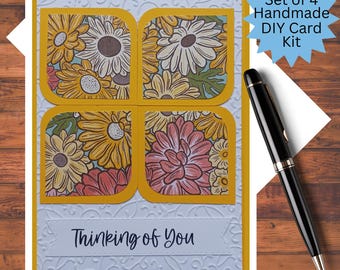 DIY Card Kit – Set of 4 A2 Handmade Cards - Stampin’ Up! Ornate Garden DSP