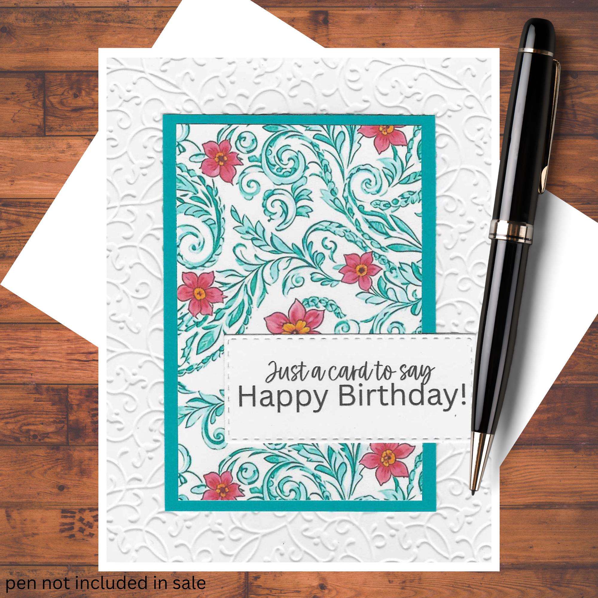 Floral Embossed Handmade Card Kit, Set of 4 A2 Cards With Envelopes - Etsy