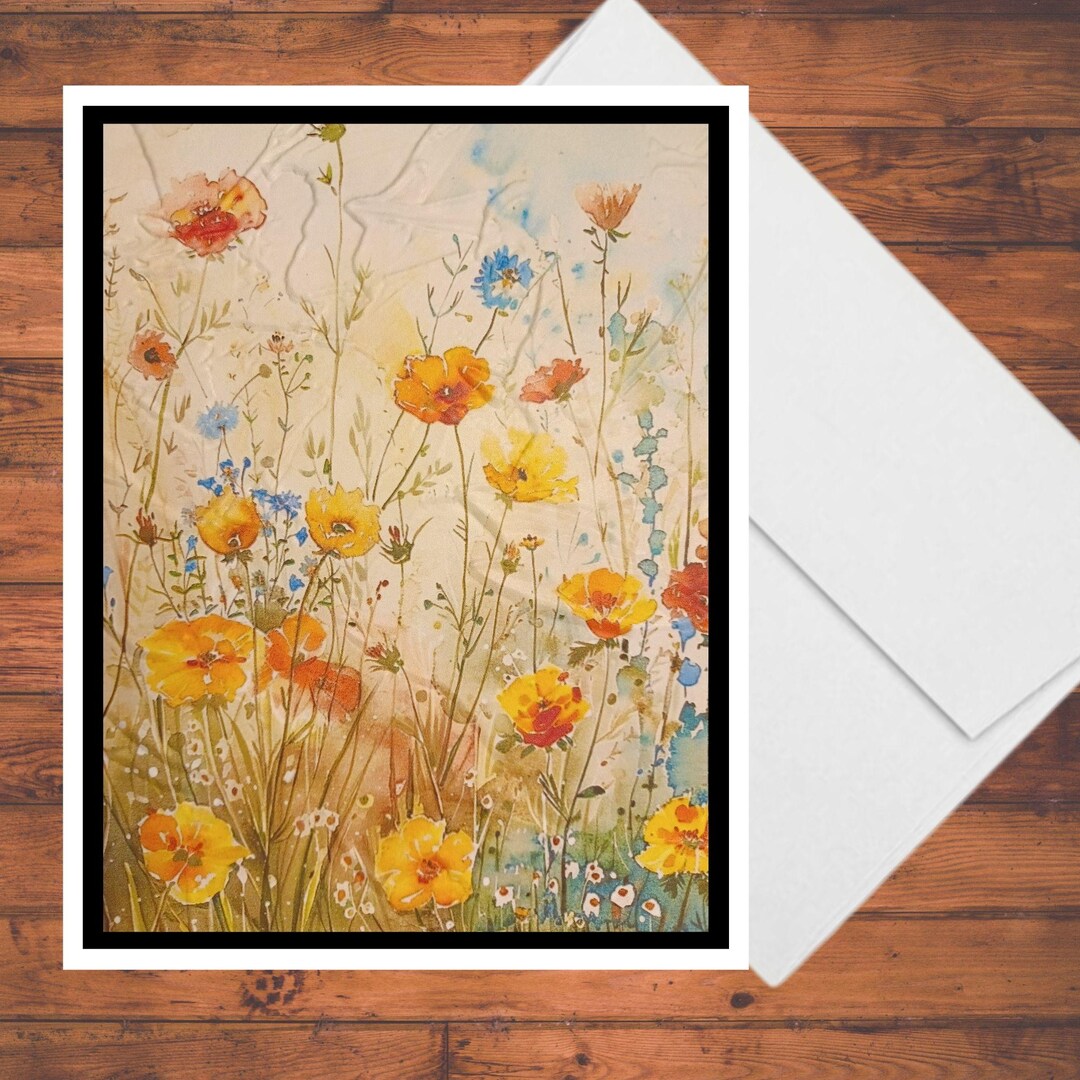 Embossed Autumn Wildflower Card Kit: DIY Blank Greeting Cards With ...